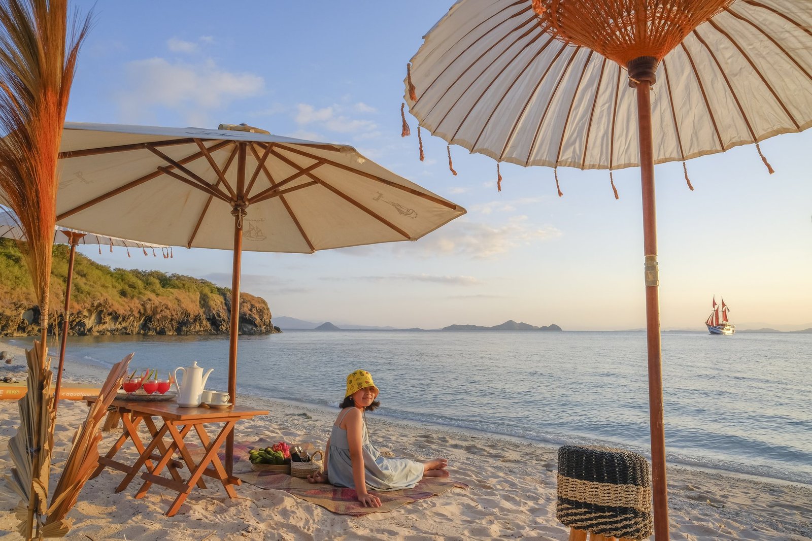 Beach setup during a Supraba voyage