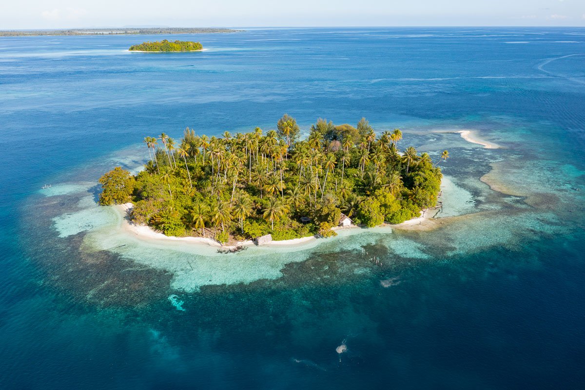 Coastline of Halmahera in North Maluku, Indonesia
