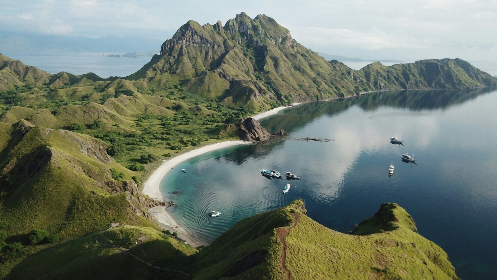 Remote hills and bays of Komodo