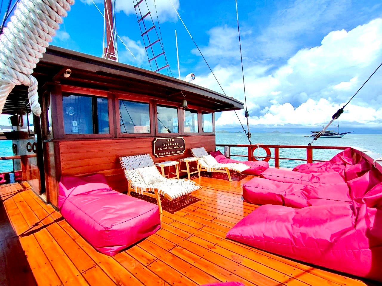 Sun deck aboard Supraba